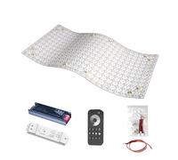 Écran LED Film Rétroéclairage LED 4pcs 240 * 480mm 24W 288Perles Lumineuses avec Alimentation Contrôleur Télécommande pour Comptoir Translucide Marbre Onyx Quartz Granite-6000K