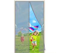 Écran magnétique mains libres pour porte d'entrée - 65 x 205 cm - Protège les insectes et les mouches - Couleur grise