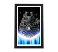 Écran mural compatible avec Lego 75375 Faucon Millenium (modèle non inclus) Support mural acrylique pour modèle 75375, décoration d'intérieur créative