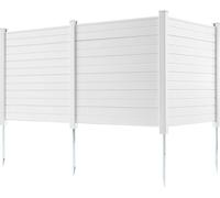 Écrans d'intimité extérieurs, clôture pour climatiseur de 50 po de largeur x 50 po de hauteur, enceinte pour équipement de piscine, clôture d'intimité horizontale en vinyle, parfaite pour enfermer les