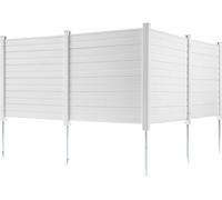 Écrans d'intimité extérieurs, clôture pour climatiseur de 50 po de largeur x 50 po de hauteur, enceinte pour équipement de piscine, clôture d'intimité horizontale en vinyle, parfaite pour enfermer les