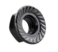 Écrou À Bride Noir A2 5/10, 1/2/5/10 Pièces, Contre-écrou Dentelé M3 M4 M5 M6 M8 M10 M12, Verrouillage Spinlock Hexago(M12-1Pcs)