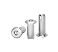 Écrou à capuchon à six pans creux en acier inoxydable M2-M10 304 | Grand connecteur de rivet hexagonal plat, insertion d'écrou de manchon de Joint(12mm,M6(D8mm)-2pcs)