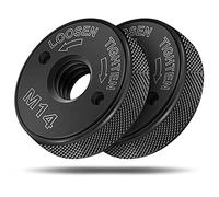 Ecrou à dégagement rapide Ventvinal SDS Clic M14, pour toutes les meuleuses d'angle d'AEG, Black & Decker, Dewalt, Flex, Hitachi, Metabo, Makita etc. (2x écrou de serrage), noir