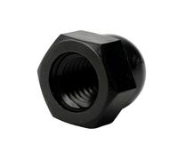 Écrou À Dôme Hexagonal En Nylon, 5 100 Pièces, M3 M4 M5 M6 M8 M10 M12 M14 M16 M18, Écrous Couvercle Plastique Noir/blanc, Hexagone Gland(Black,M6 (50pcs))