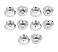 Ecrou a Embase, 10pcs M10 x 1.25 Acier Inoxydable Hex Bride Nut Filetage Fin Hexagonal Lock Nuts Assortiment Kit Fastener écrou Pour Appareils électriques équipement Communication Assemblage Navire