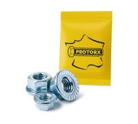 Ecrou a Embase Crantée M8 : 20 Pcs Visserie Inox pour Vis Boulon Rondelle | Ecrou Frein Hexagonal Collerette | Bride Blocage Acier A2 Anti-Rouille - DIN 6923 | PROTORX