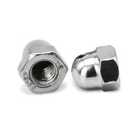 Écrou à main 1-30 pièces écrou à capuchon hexagonal M4-M16 201/304 en acier inoxydable noir/zingué écrou à dôme écrous à capuchon(M16 1pc)