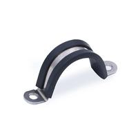 Écrou à main Collier de serrage en U en acier inoxydable 304, 4 à 145 mm, avec bande de serrage en caoutchouc, amortisseur de chocs, 1 à 2 pièces(2pcs 35mm)