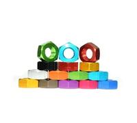 Écrou à main Écrou hexagonal en alliage d'aluminium coloré anodisé, 10 pièces/lot, pour modèles RC M3 M4 M5 M6(Purple,M4)