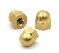 Écrou à main Écrous à gland en demi-cercle M3 -M20, 1 à 20 pièces, Protection de tête de dôme décorative, écrous à capuchon en laiton(M6 (10pcs))