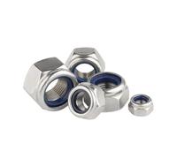 Écrou à main Écrous Anti-desserrage à filetage fin en acier inoxydable 304, 1 à 10 pièces, M6 ~ M20 304, écrous hexagonaux autobloquants en acier inoxydable(M18x1.5-1pcs)