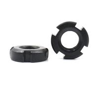 Écrou à main Écrous de verrouillage ronds fendus en acier au carbone M10 M12 M14 M16 M18 M20, 1 pièce, écrou anti-lâche à 4 fentes(M12(pitch1.25mm))
