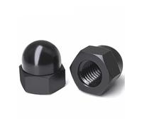 Écrou à main Écrous hexagonaux en plastique M3-M20, 2 à 50 pièces, écrous à capuchon en Plastic blanc ou noir, couvercle décoratif, écrou à gland en demi-cercle(Black - 1pc,M12-5pcs)
