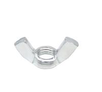 Écrou à main Lot de 2 à 10 écrous papillon à oreilles M3 M4 M5 M6 M8 M10, en acier inoxydable/zingué, à serrage manuel(Steel white zinc,M4 10pcs)