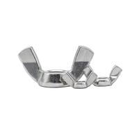 Écrou à main Lot de 2 à 10 écrous papillon à oreilles M3 M4 M5 M6 M8 M10, en acier inoxydable/zingué, à serrage manuel(Stainless steel,M6 10pcs)