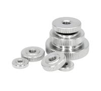 Écrou à main Lot de 2 écrous moletés plats en acier inoxydable 304, M2, M2.5, M3, M4, M5, M6, M8, M10, M12, à réglage manuel, fins et ronds(M10)