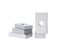 Écrou à main Lot de 5 à 50 écrous carrés M3 M4 M5 M6 M8 en acier au carbone zingué, écrous rectangulaires à coulisse mince, accessoires pour profilés en aluminium(M8x14x18x4mm-10pcs)