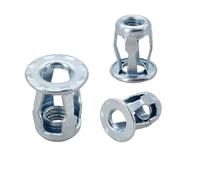 Écrou à pétale de vis d'expansion en acier au carbone plaqué zinc | Divers PCs multicolores de tailles multiples for accrocher des lumières de tringles à rideaux(Nut Only(Silver),M4x20(30Pcs))