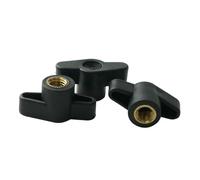 écrou à poignée en plastique Écrous de serrage M4 M5 M6 M8 T, écrou de réglage manuel, bouton traversant/trou borgne, aile en bakélite, 27#36#(Through-hole,M8(36)-10pcs)
