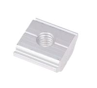 Écrou à rainure en T Montage de panneau solaire en alliage d'aluminium, 5 pièces, 21.2mm 22.3mm 23.7mm, support d'extrémité, pince centrale, blocs en T, écrous carrés M8, écrou coulissant en T(22.3mm)