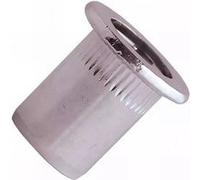 Ecrou à sertir cylindrique cranté en alu - Tête plate - D. M5 x 13 mm - Boite de 500 - SCELL-IT - EAD0530 G