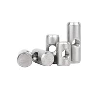 Écrou à trou croisé en acier inoxydable | Paquet de 10 tailles M4 M5 M6 for meubles en bois(M5x14-OD8mm)