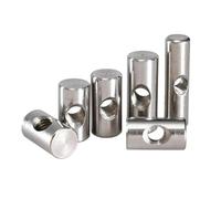 Écrou à trou traversant, Boulons cylindriques M4 M5 M6 d'écrou de baril trou croisé 304 solides solubles tailles multiples(M5x18 (5Pcs))