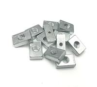 Écrou Acier Inox, Ecrous Hexagonal Écrous carrés M3 M4 M5 M6 M8 M10, écrous rectangulaires, profil en aluminium, accessoire bloc coulissant, écrou fraisé en acier au carbone fin, 10 pièces