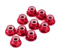 Ecrou Aluminium Hexagonaux Autobloquants 10 PCS Rouges M3 Bride Nylon