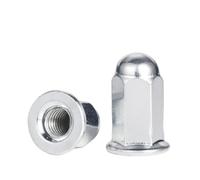 Écrou borgne à bride étendue en acier zingué blanc M5-M10 | Écrous borgnes à bride surélevée Écrous de cylindre(M6x32mm-20pcs)