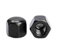 Écrou borgne à capuchon hexagonal court et fin, M3 M4 M5 M6 M8 M10 M12 M14 M16 304 en acier inoxydable/couvercle en acier noir, écrou aveugle, 1 à 20 pièces
