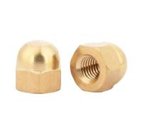 Écrou borgne Capuchon en laiton écrous hexagonaux couvercle de tête de dôme décoratif écrou de gland en demi-cercle écrou aveugle(M10-4pcs)