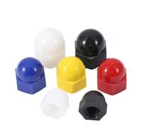 Écrou borgne décoratif en nylon coloré M3-M20 | Couvercle isolant en plastique, capuchon d'écrous borgnes en demi-cercle(Red,M5-30pcs)