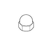 Ecrou borgne Dornbracht M10 DIN1587 MS 092310008-00 092310008 M10 chromé