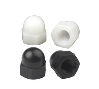 Écrou borgne, Écrous à dôme en nylon avec capuchon en gland, écrou hexagonal en plastique blanc/noir(Black,M16 3pcs)
