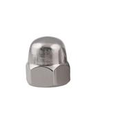 Écrou borgne hexagonal à filetage fin, 1/2 pièce, M10 x 1,25/M12 x 1,25 mm, en acier inoxydable 304 DIN 1587, écrou décoratif hexagonal en demi-cercle, écrou dôme(M10x1.25mm(1pcs))