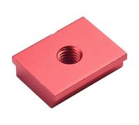 Écrou coulissant en alliage d'aluminium M6/M8 pour le travail du bois, routeur, scie à table, perceuse, presse à onglet, montage sur rail rouge, bleu, design compact (M8 rouge)