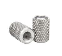 Écrou D'accouplement Moleté Rond M3 M4 M5 M6 M8 M10- M16 En Acier Inoxydable, Longue Extension, Écrous De Serrage Au Pouce, 2/5 Pièces(D10xM6x15 5pcs)