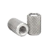 Écrou D'accouplement Moleté Rond M3 M4 M5 M6 M8 M10 M16 M18 M20 En Acier Inoxydable, Longue Extension, Écrous De Serrage Au Pouce, 2/5 Pièces(D6xM3x10 5pcs)