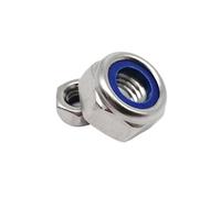 Écrou de Blocage 2/5/10/50pcs En Acier Inoxydable Hexagonale En Nylon Insert Auto-bloquant Écrou Nylock Contre-écrou M2.5 M3 M4 M5 M6 M8 M10 M12 M16 DIN985 316 A4(M3 50pcs)