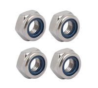 Écrou de blocage SOURCING MAP 4pcs Écrou de Blocage Écrou Pas à Gauche M10x1,5mm Filetage Métrique en Acier Inox 304