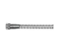 Écrou de jonction avec ressort anti-torsion pour tuyau 12/10 mm SW 18 Pression de travail max. 18 bars, laiton nickelé.