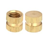 Écrou d'insertion fileté moleté en laiton massif, 100 pièces, M3 OD 5.3mm hauteur 3~20mm, trou borgne intégré for l'impression 3D en plastique(M3*16 * 5.3mm)