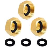 Écrou d'obturation en laiton de 2,5 cm, filetage interne, embout hexagonal pour tuyau d'irrigation, raccord de tuyau, raccords de plomberie