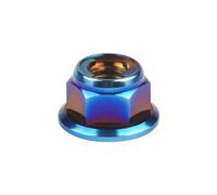 Écrou en titane M6/M8/M10/M12 for vélo moto, écrou de blocage, à bride pour Boulons/Vis(Burnt blue,M8)