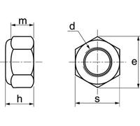 Ecrou frein NYLSTOP A4 DIN 985 M6 boîte de 200 - - 646026