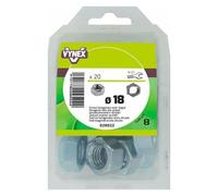 Écrou hexagonal acier zingué Ø 18 mm - Paquet de 20