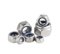 Écrou hexagonal Anti-desserrage en acier inoxydable 316/304, écrou autobloquant M2 M2.5 M3 M4-M24(304 Stainless Steel,M2-30pcs)