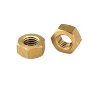 Écrou hexagonal en laiton massif DIN934, écrous de fixation filetés en cuivre M1-M12 for assemblage mécanique industriel de bricolage(50pcs M2)